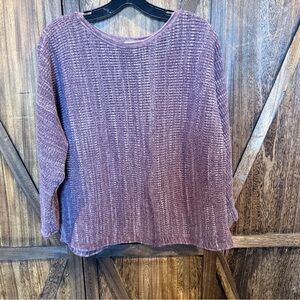 Elegant Mauve Knit Sweater